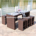 Popular outdoor furniture garden bar sets poly rattan wicker chairs